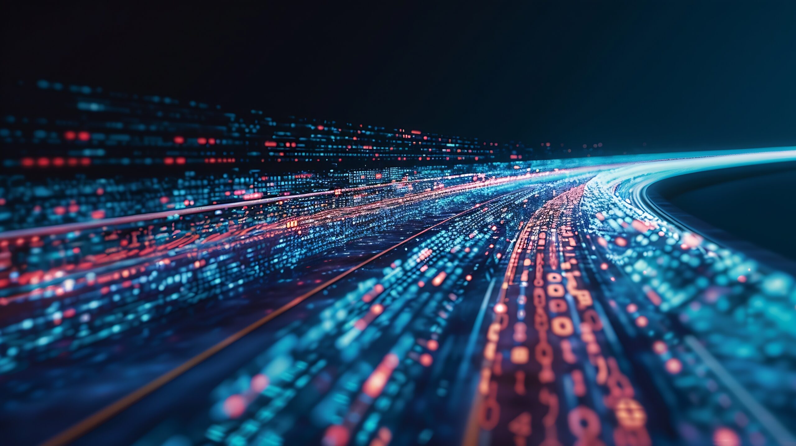 beVault-data-metamorphosis-business-intelligence-transformation beVault data transformation visualization: binary code evolving into colorful business intelligence insights