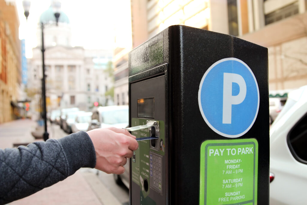 beVault and Parking.brussels smart parking meter showcasing innovative urban parking management
